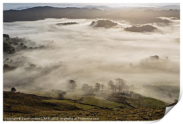 Foggy Little Langdale - Cumbria Print by David Lewins (LRPS)