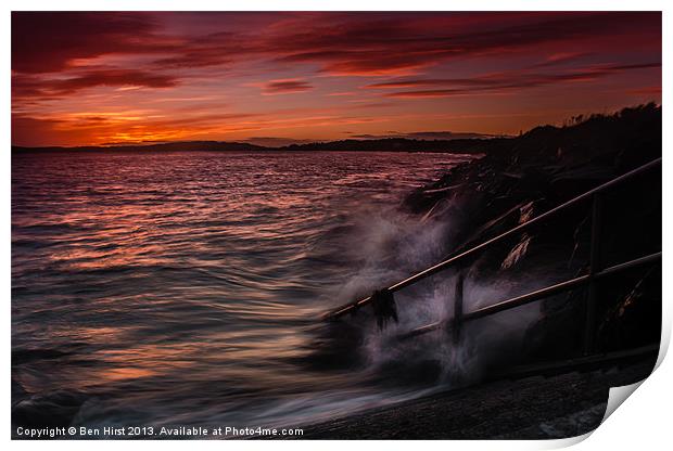 Monifieth Sunset Print by Ben Hirst