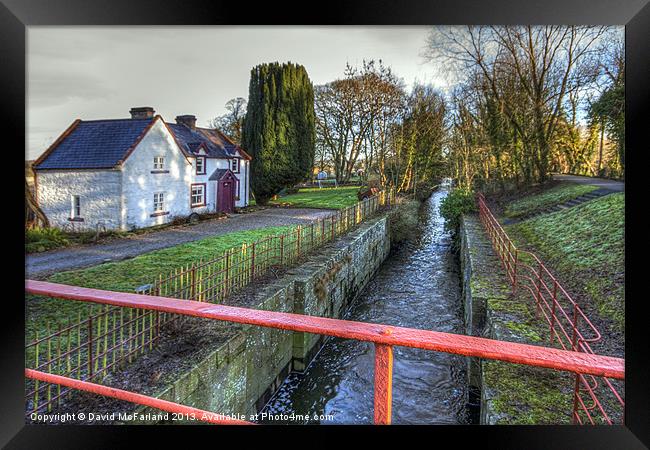 Lock-keepers cottage on the Newry Canal Framed Print by David McFarland