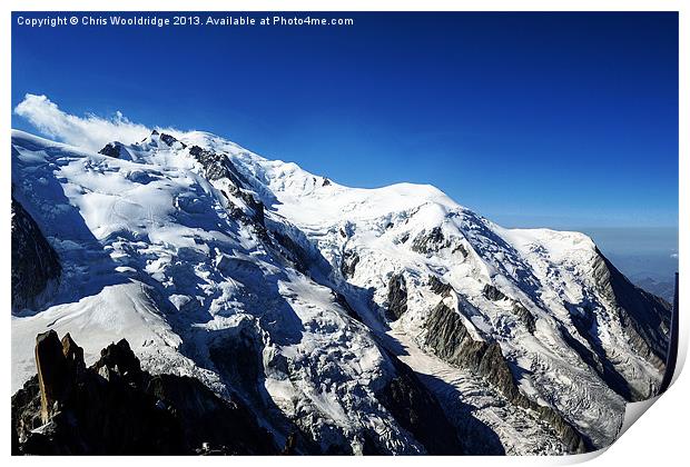 Mont Blanc Massif Print by Chris Wooldridge