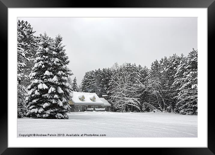 winter home Framed Mounted Print by Andrew Pelvin