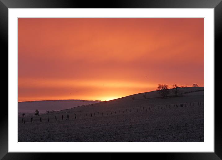Winter Sunrise Framed Mounted Print by Gavin Wilson