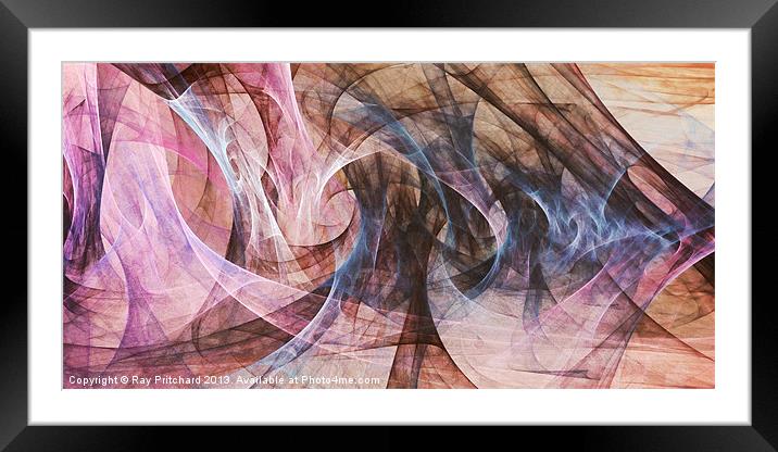 Abstract Swirls Framed Mounted Print by Ray Pritchard