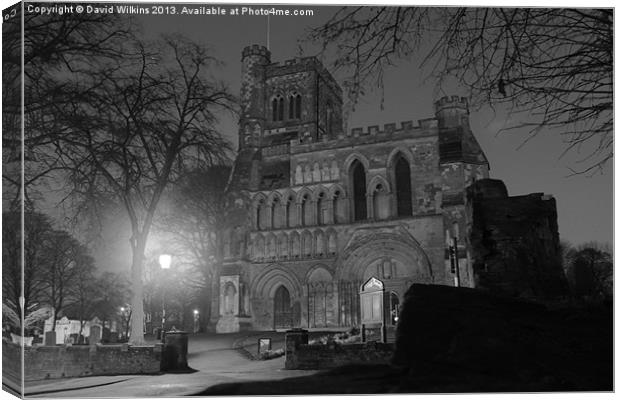 Dunstable Priory, Bedfordshire at Night Canvas Print by David Wilkins