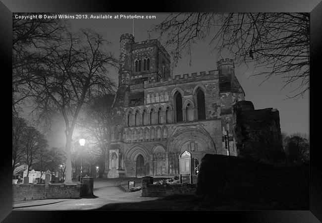 Dunstable Priory, Bedfordshire at Night Framed Print by David Wilkins