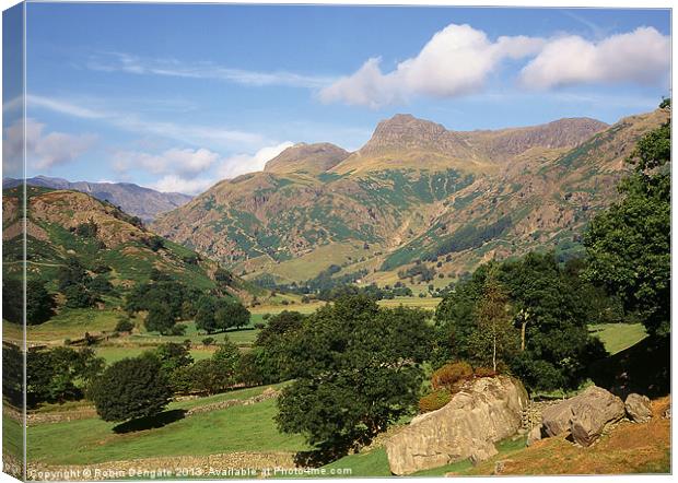 Great Langdale and Langdale Pikes Canvas Print by Robin Dengate