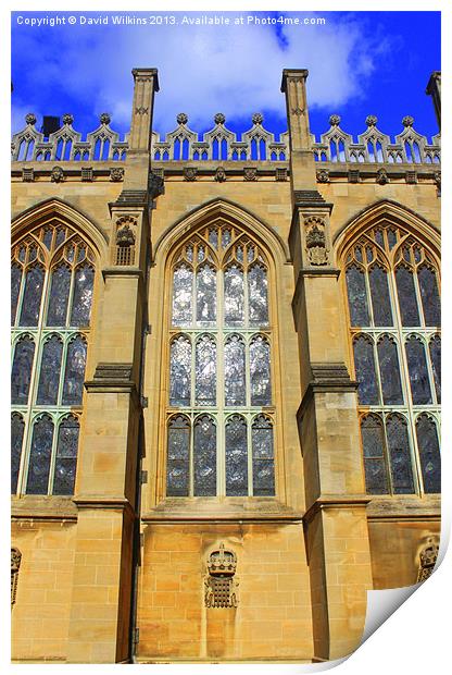 St Georges Chapel, Windsor Castle Print by David Wilkins