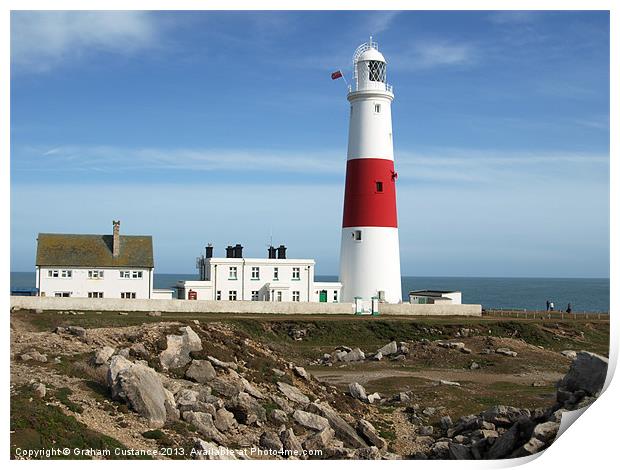 Portland Bill Lighthouse Print by Graham Custance