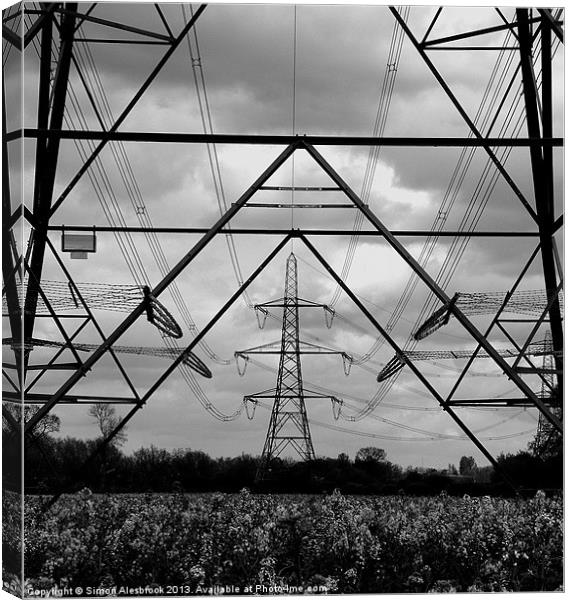 Power distribution Canvas Print by Simon Alesbrook