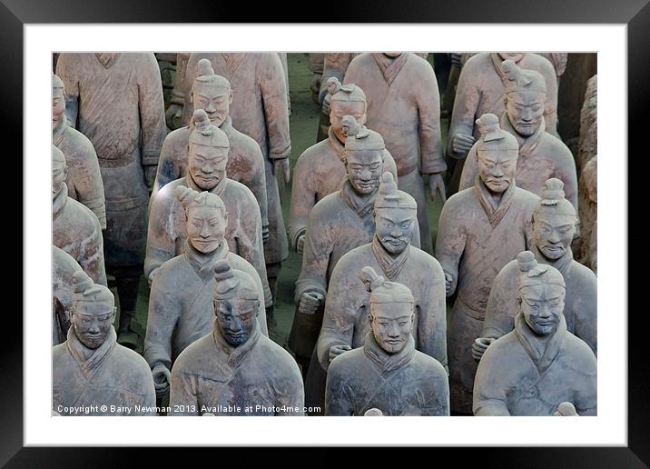 Terracotta Warriors Framed Mounted Print by Barry Newman