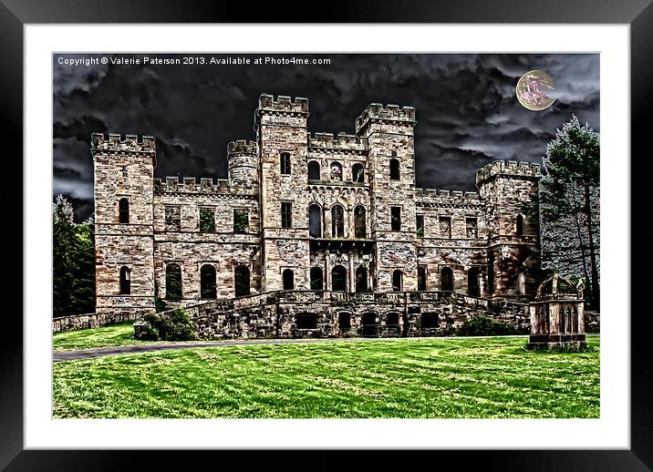 Eerie Loudoun Castle Framed Mounted Print by Valerie Paterson