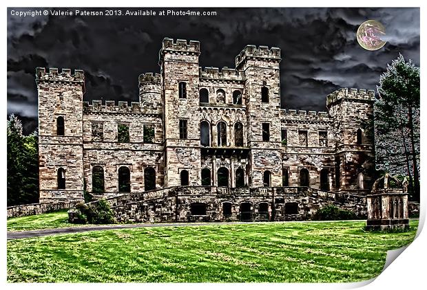 Eerie Loudoun Castle Print by Valerie Paterson