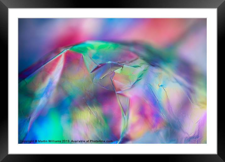 Abstract Rainbow Rock Framed Mounted Print by Martin Williams