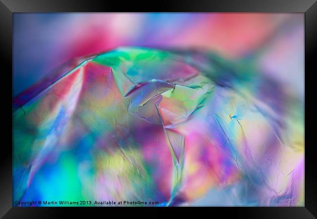 Abstract Rainbow Rock Framed Print by Martin Williams