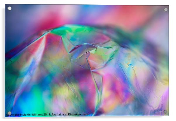Abstract Rainbow Rock Acrylic by Martin Williams