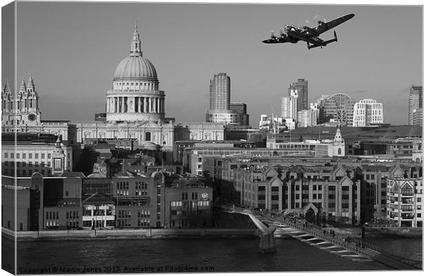 Lancaster over London Canvas Print by K7 Photography