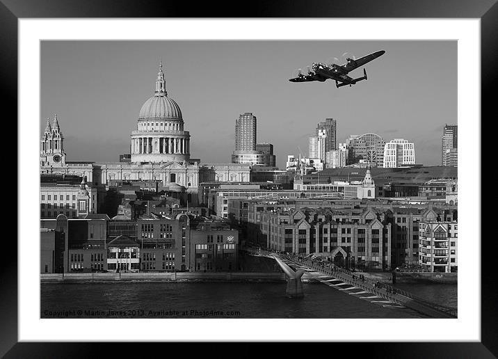 Lancaster over London Framed Mounted Print by K7 Photography