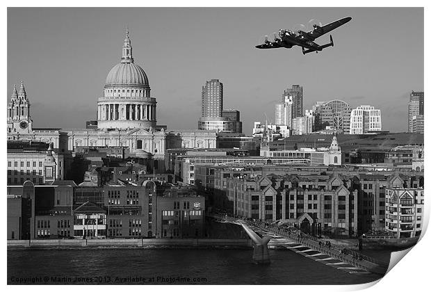 Lancaster over London Print by K7 Photography