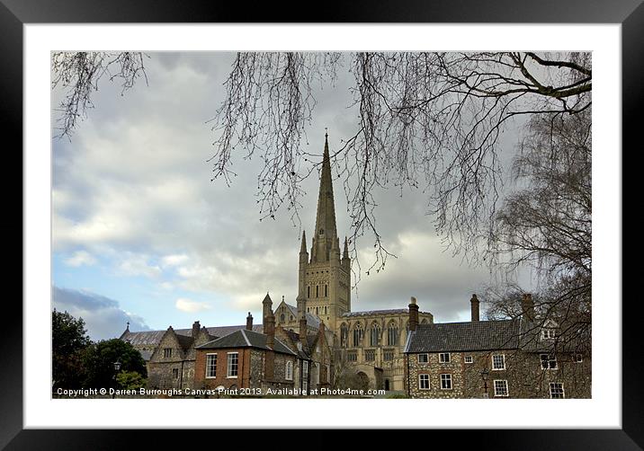 Norwich cathedral Framed Mounted Print by Darren Burroughs