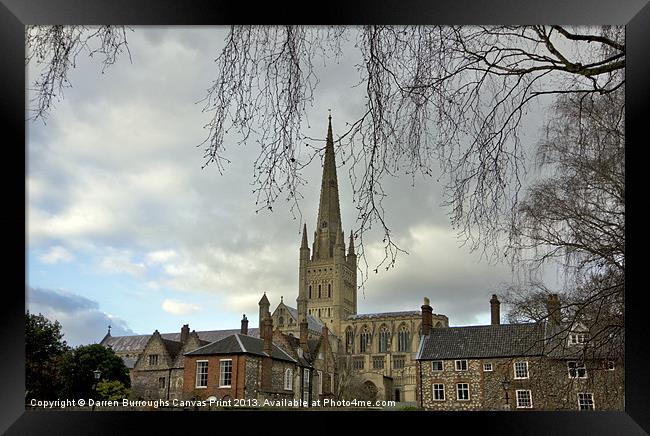 Norwich cathedral Framed Print by Darren Burroughs