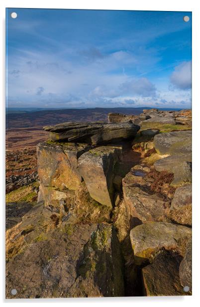 Stanage End Acrylic by Jonathan Swetnam