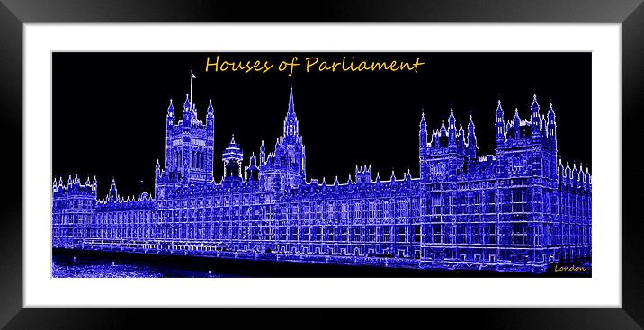Houses of Parliament Framed Mounted Print by Fine art by Rina