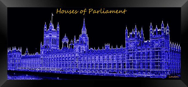 Houses of Parliament Framed Print by Fine art by Rina