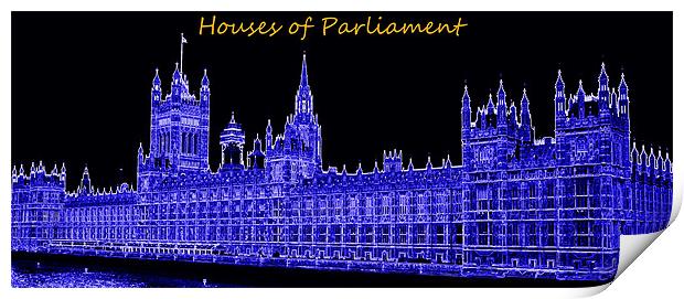 Houses of Parliament Print by Fine art by Rina