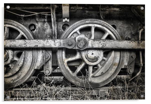 Vintage Train Wheels Acrylic by Ray Pritchard