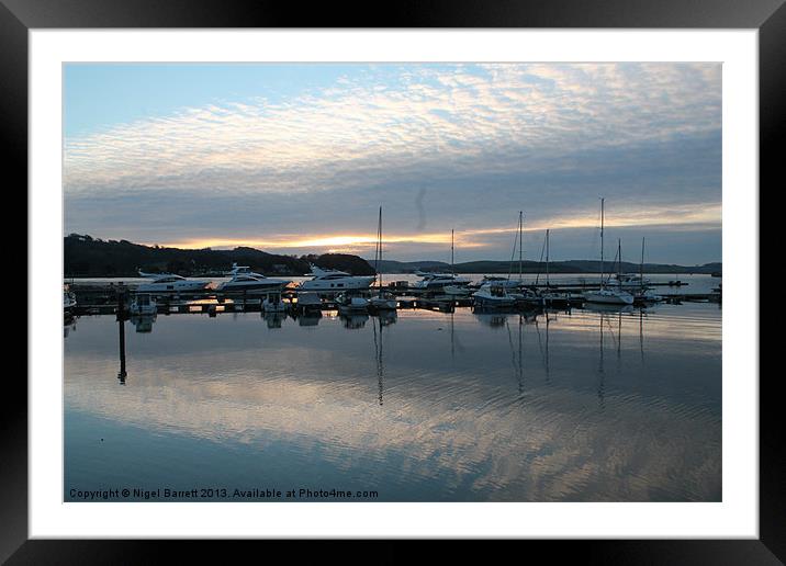 All Moored Up Framed Mounted Print by Nigel Barrett Canvas