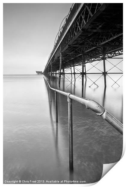 Southport Pier Rail Print by Chris Frost