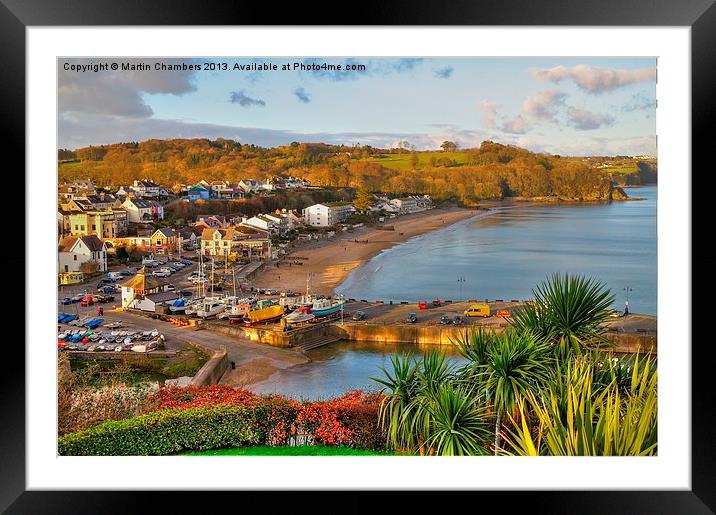 View over Saundersfoot Framed Mounted Print by Martin Chambers