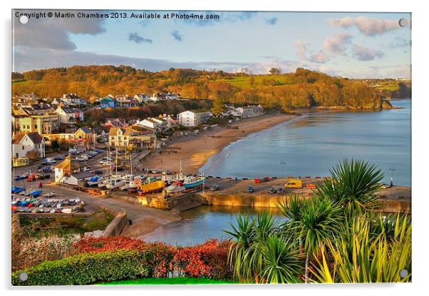 View over Saundersfoot Acrylic by Martin Chambers