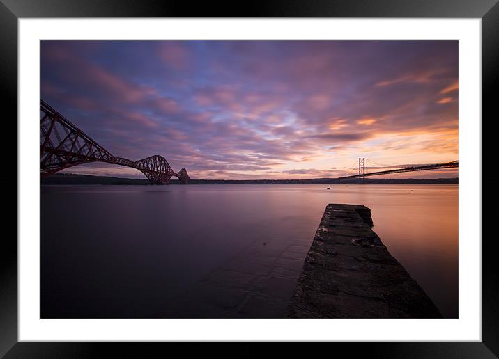 Forth road bridge and forth rail bridge Framed Mounted Print by James Marsden