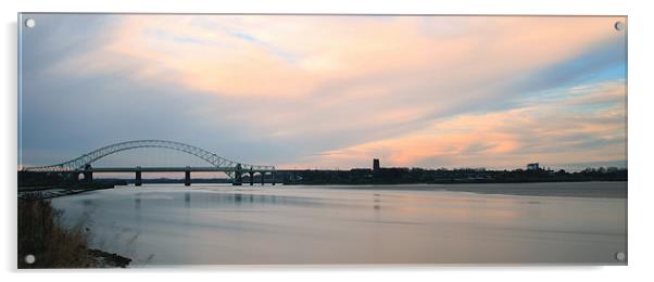 The Bridge Runcorn Acrylic by Wayne Molyneux