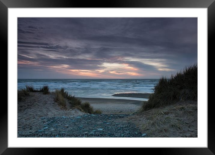 Irish Sea Sunset Framed Mounted Print by P H
