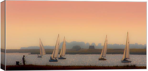 Sunset sailing Canvas Print by Mike Sherman Photog