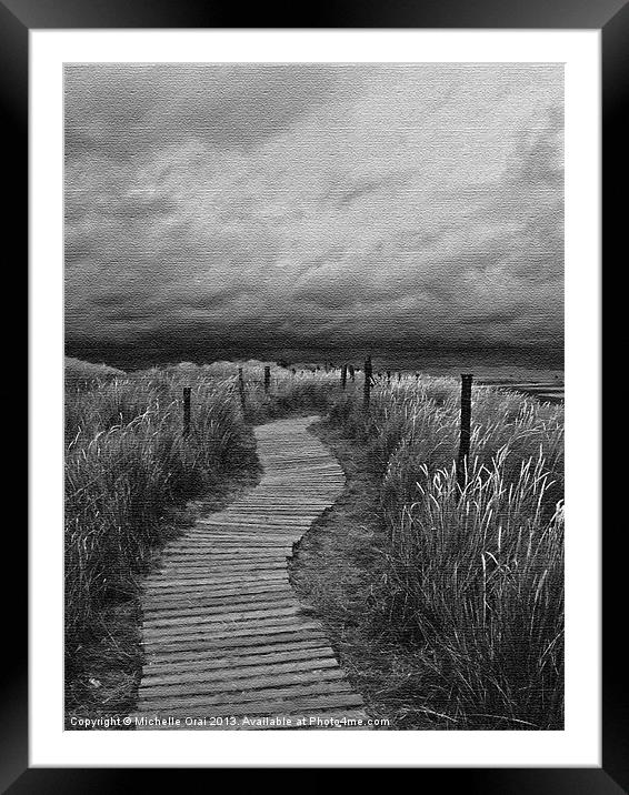 English Summer at the Beach Framed Mounted Print by Michelle Orai