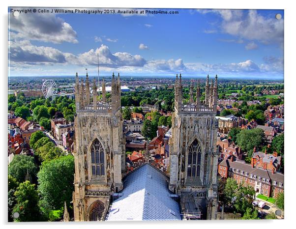 The View From York Minster Acrylic by Colin Williams Photography
