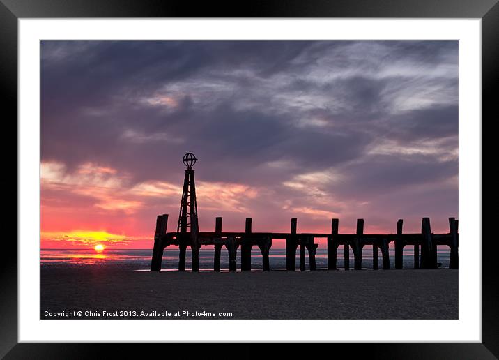 Ribbles Remnants at Lytham Framed Mounted Print by Chris Frost