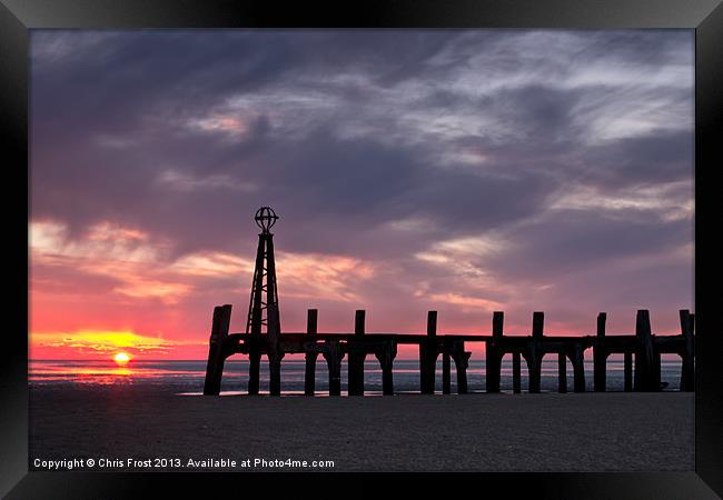 Ribbles Remnants at Lytham Framed Print by Chris Frost