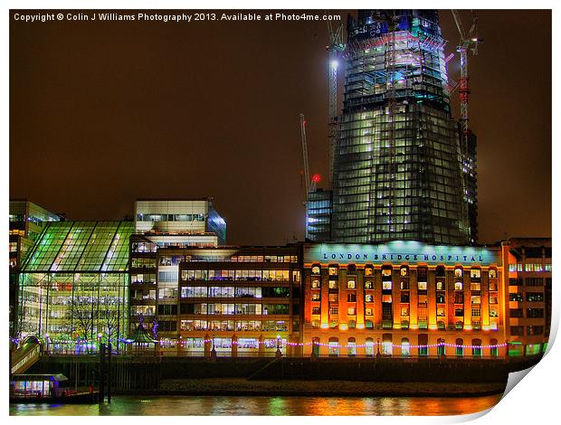 Building The Shard Print by Colin Williams Photography