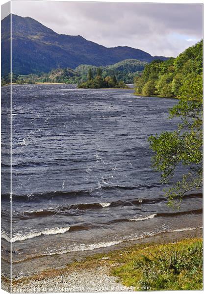 Loch Achray, The Trossachs, Scotland Canvas Print by Jane McIlroy