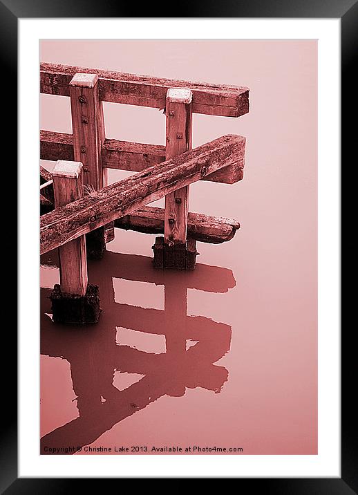 Reflection Framed Mounted Print by Christine Lake