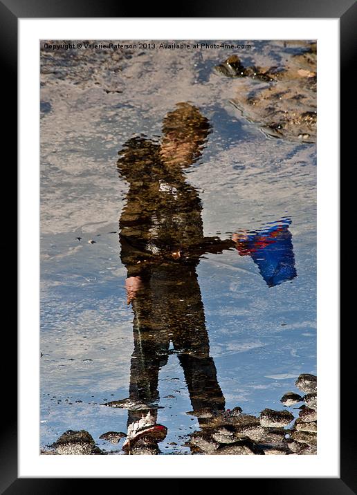Seaside Reflection Framed Mounted Print by Valerie Paterson