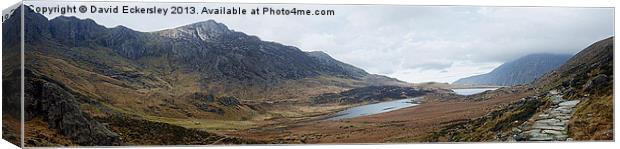 View from  Idwal Canvas Print by David Eckersley