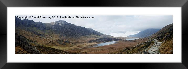 View from Idwal Framed Mounted Print by David Eckersley