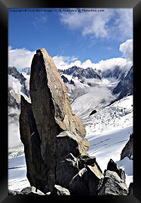 Rising up out of the Alps Framed Print by Chris Wooldridge