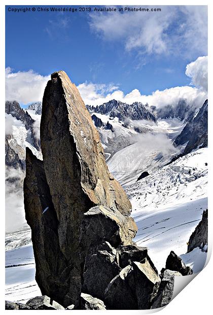 Rising up out of the Alps Print by Chris Wooldridge