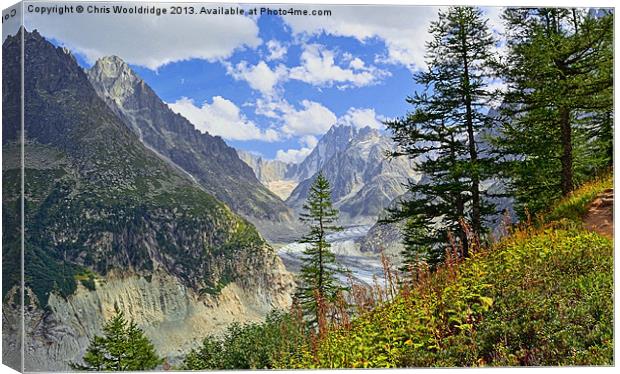 Vista Alps - Mer De Glace Canvas Print by Chris Wooldridge